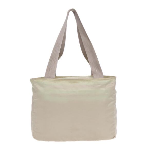PRADA Tote Bag Nylon Beige Silver - Picture 3 of 13